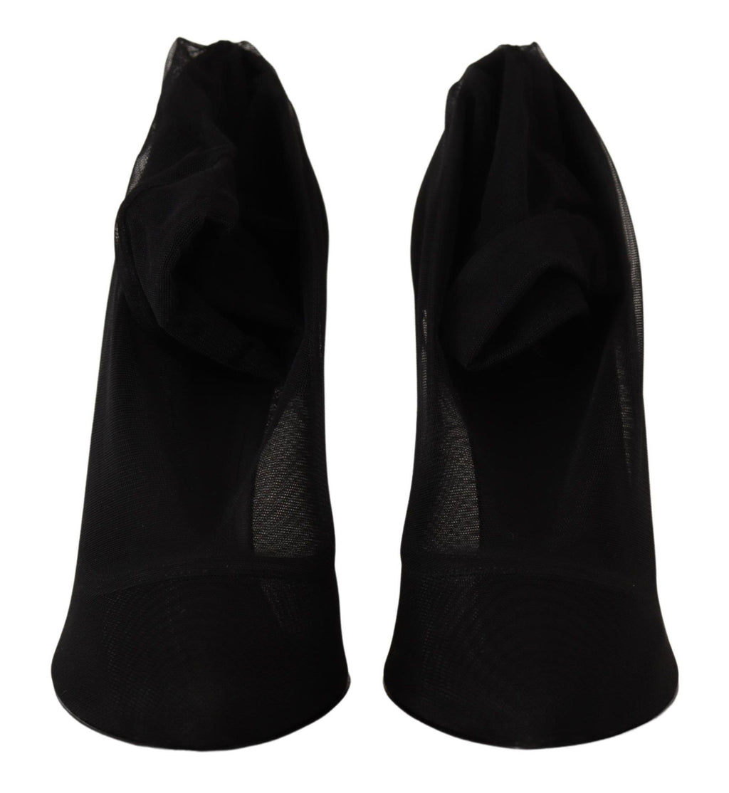 Chaussures à talons Dolce & Gabbana en tulle stretch noir