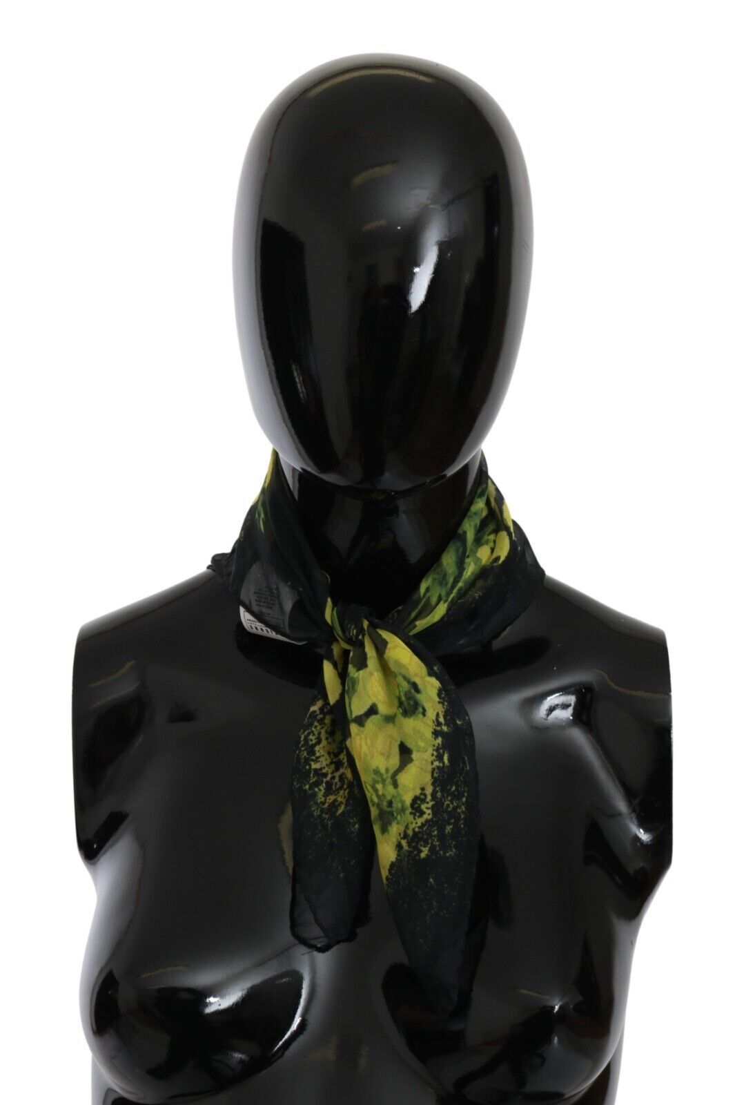 Foulard-châle portefeuille à motif floral noir et jaune GF Ferre