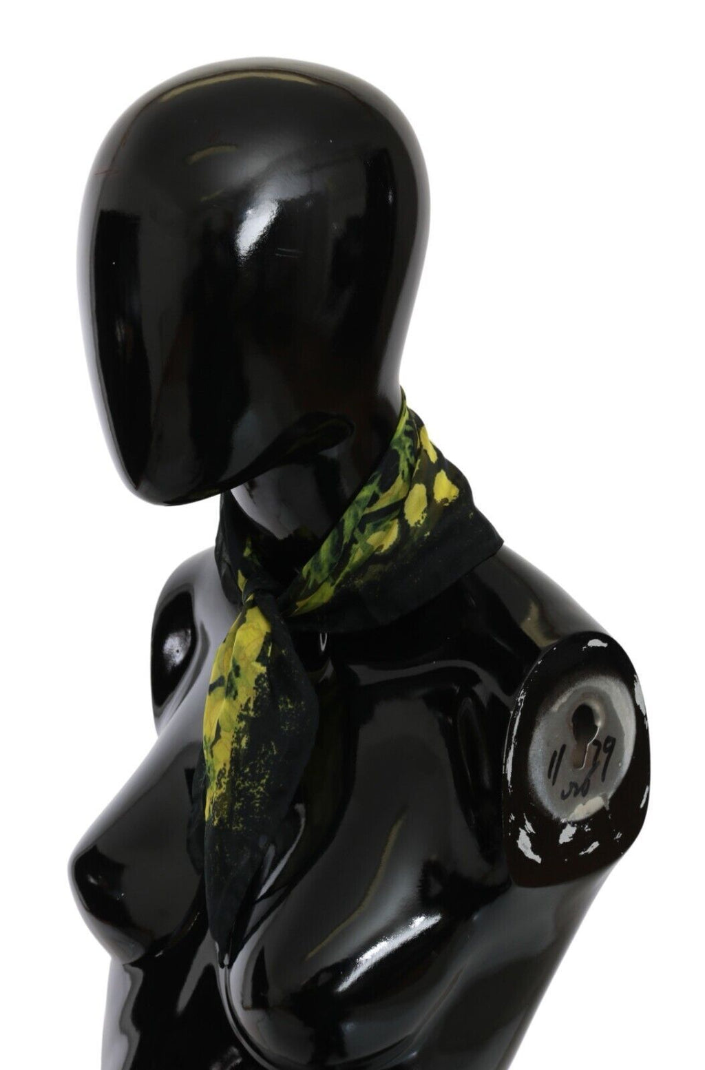 Foulard-châle portefeuille à motif floral noir et jaune GF Ferre