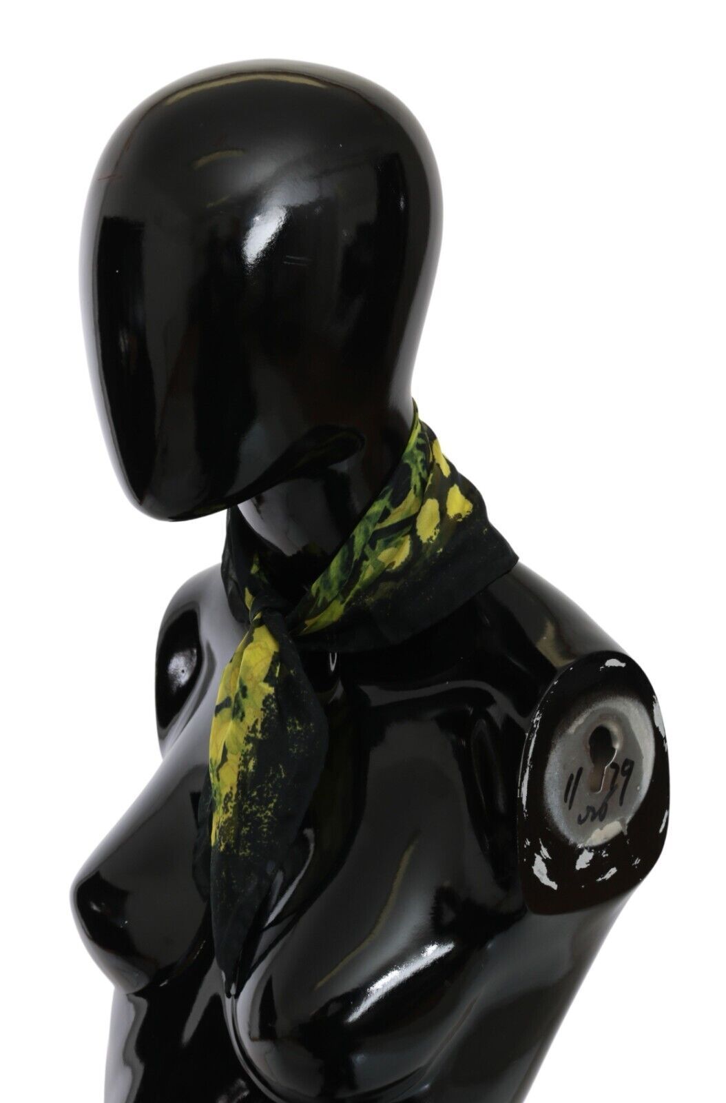 Foulard-châle portefeuille à motif floral noir et jaune GF Ferre