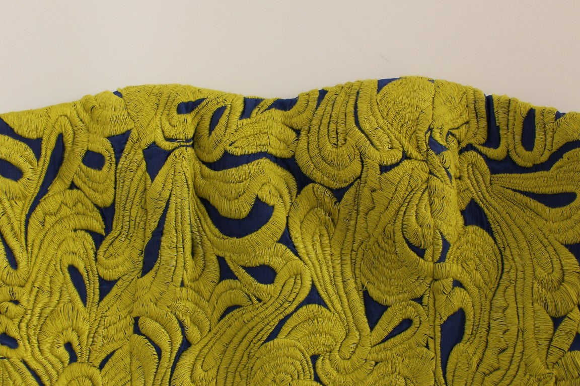 Robe courte bustier évasée Sachin & Babi bleu et jaune