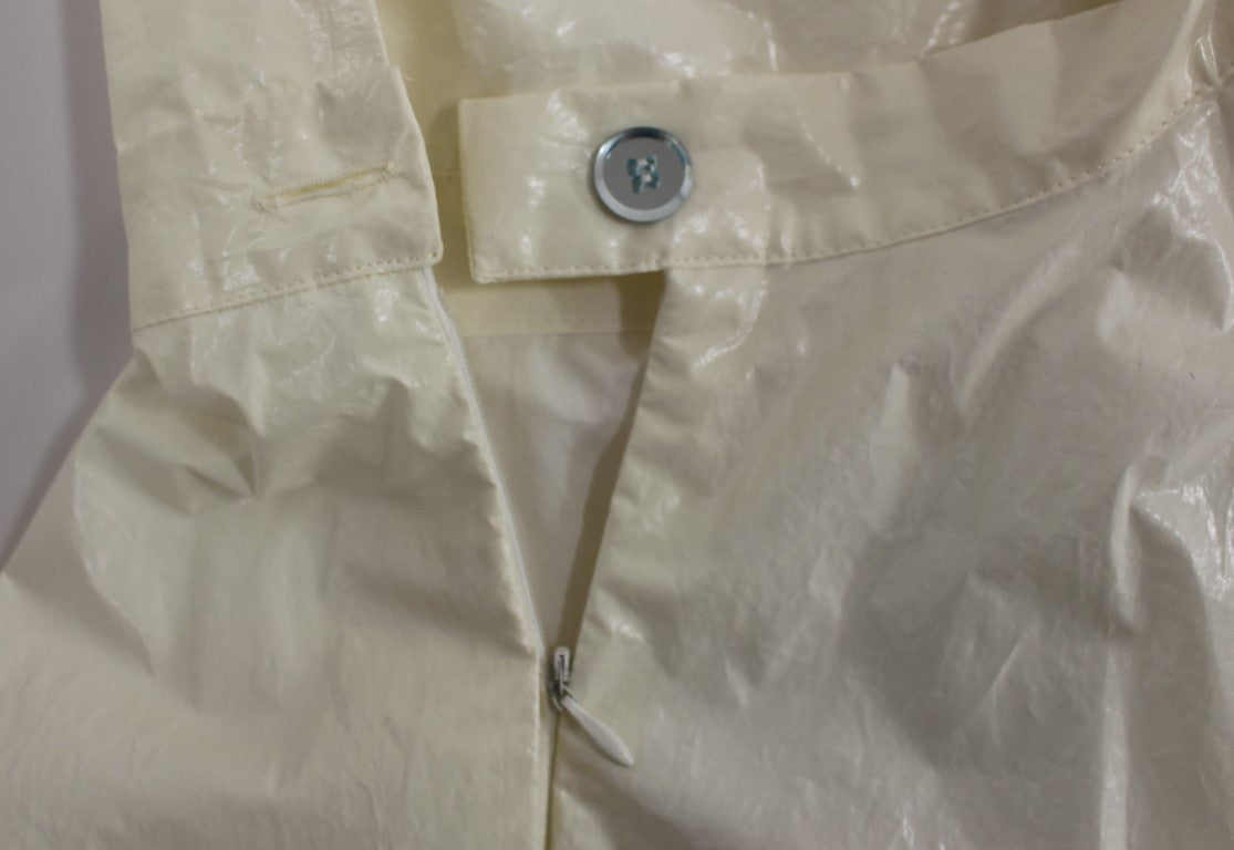 Robe Tea Longueur Genou Blanche à Col Licou Licia Florio