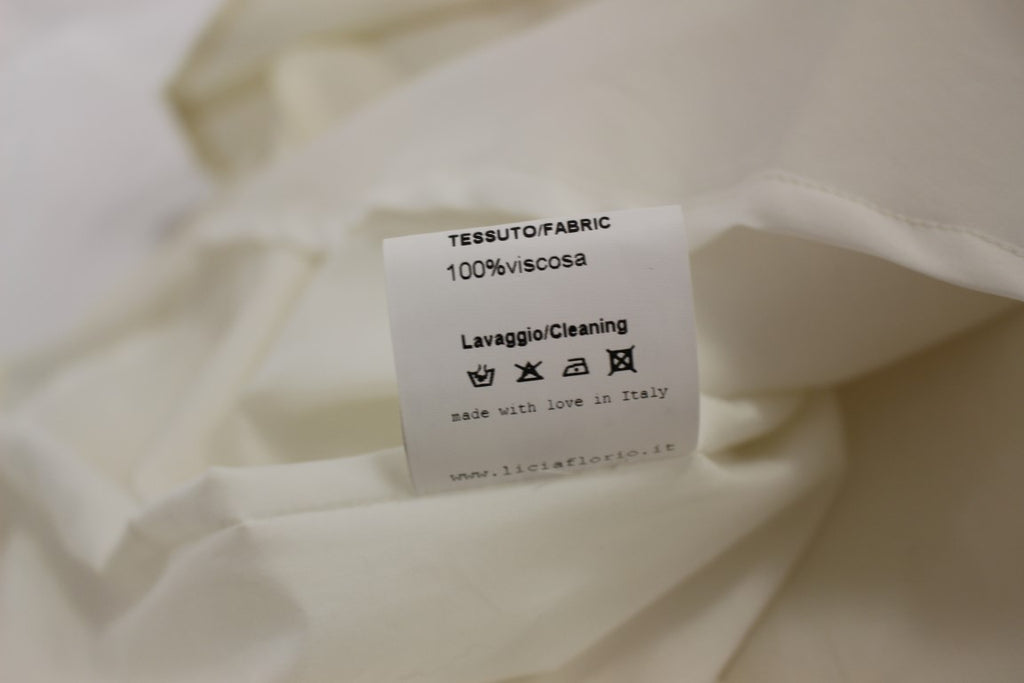Robe Tea Longueur Genou Blanche à Col Licou Licia Florio