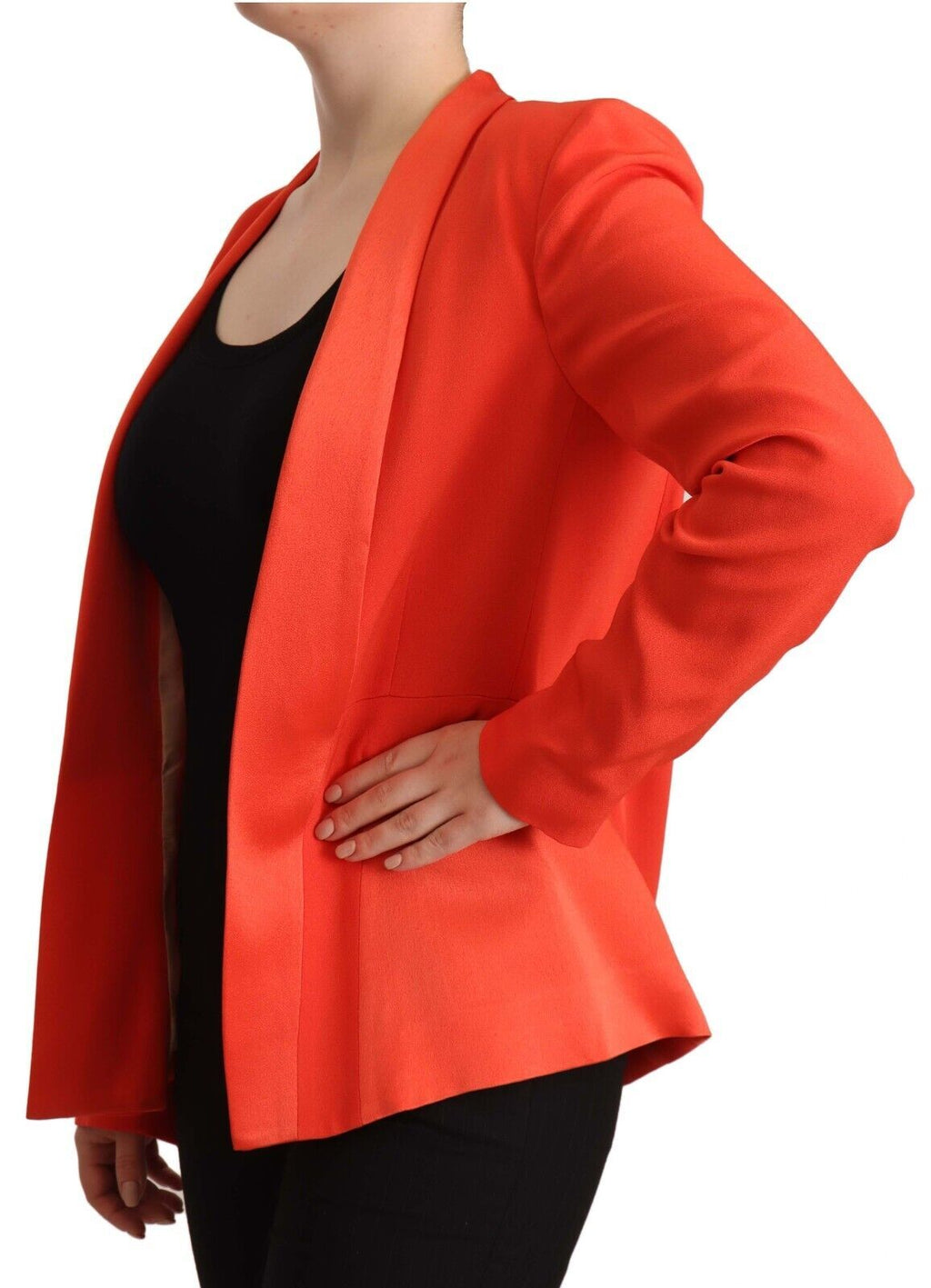 CO|TE – Orangefarbener Blazer mit langen Ärmeln und Tasche aus Acetat – Manteljacke