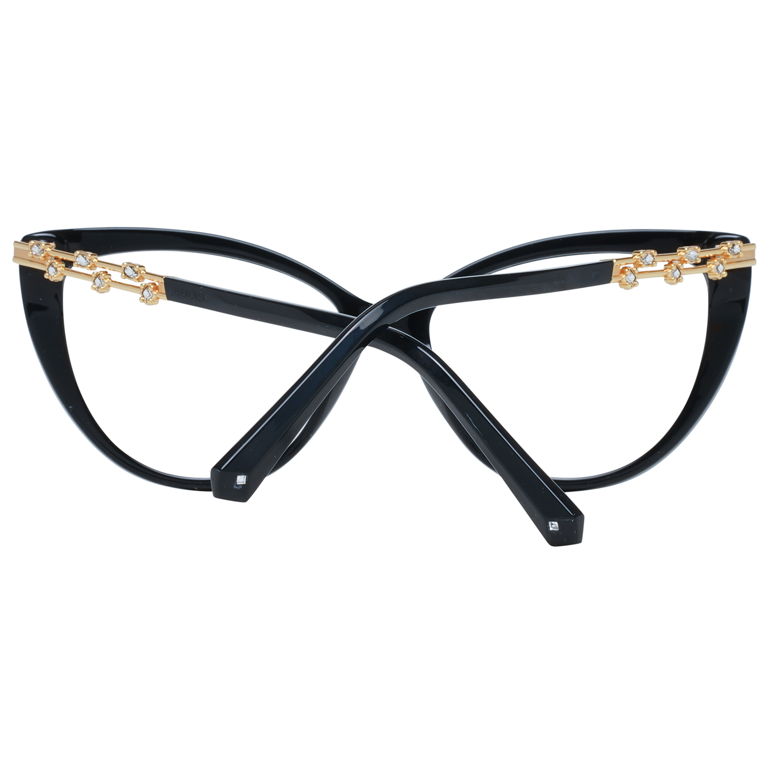 Swarovski Elegante schwarze Cat-Eye-Designerbrille