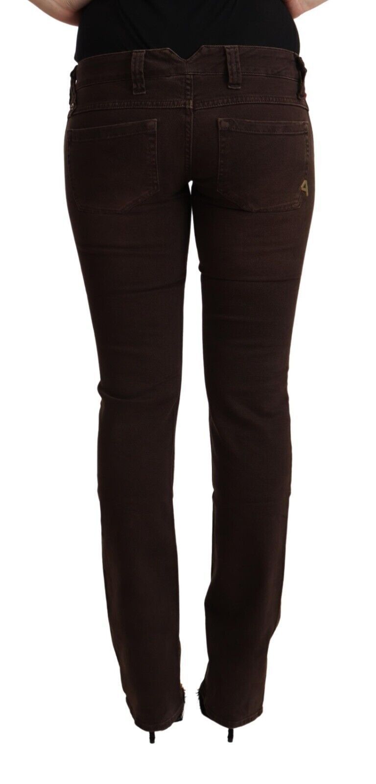 CYCLE Jeans aus Stretch-Baumwolle in Slim Fit mit niedriger Taille in Braun
