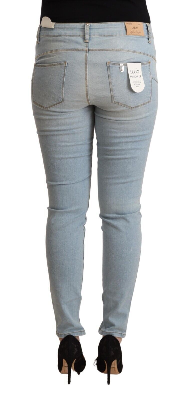 Liu Jo Jean en denim coton bleu clair taille mi-haute coupe slim