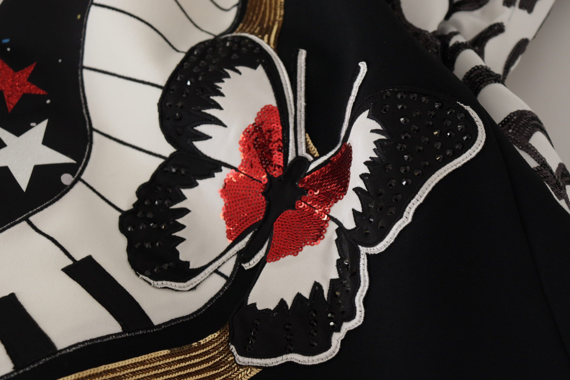 Jupe Piano Dolce & Gabbana « Black Love Clock » à Sequins