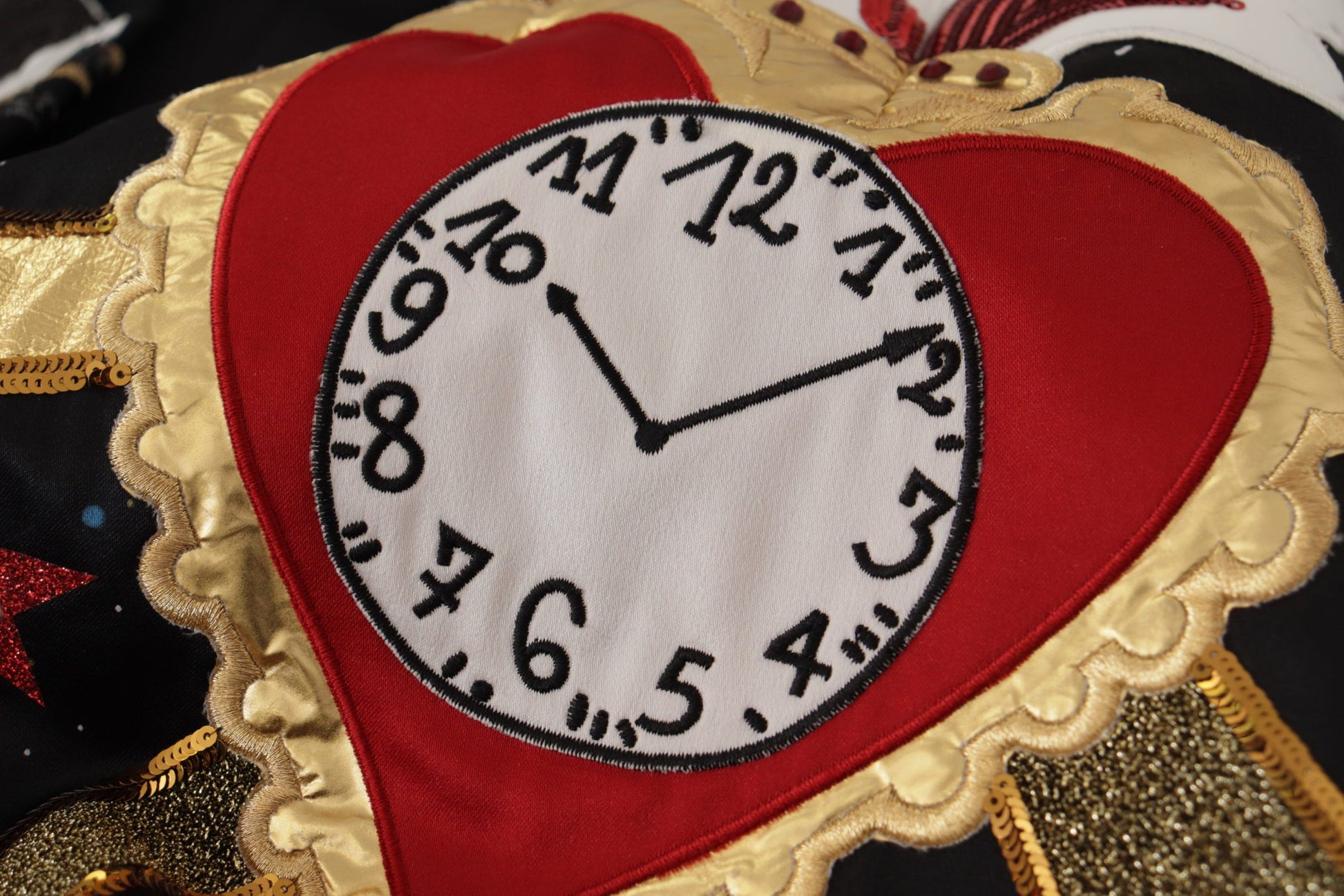 Jupe Piano Dolce & Gabbana « Black Love Clock » à Sequins