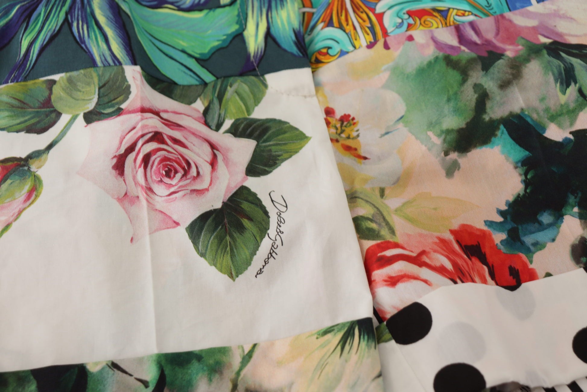 Shorts taille haute multicolores Dolce & Gabbana