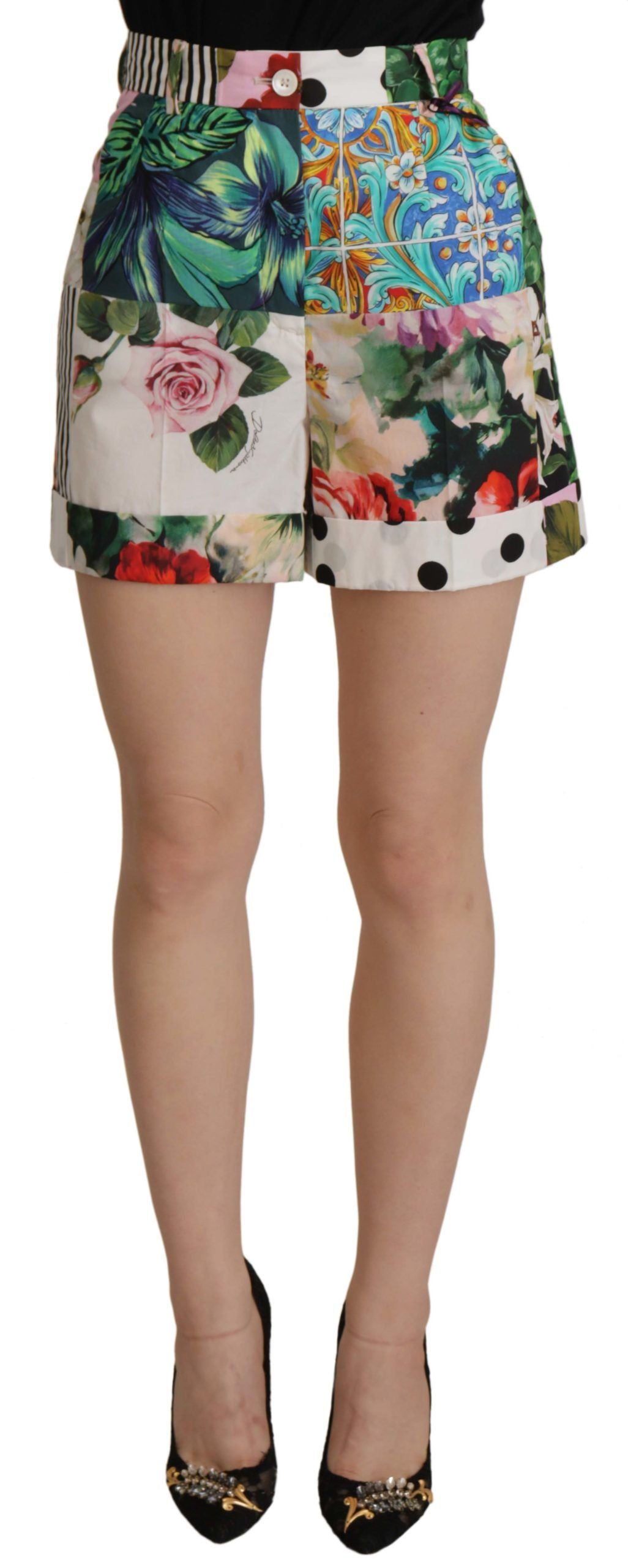 Shorts taille haute multicolores Dolce & Gabbana