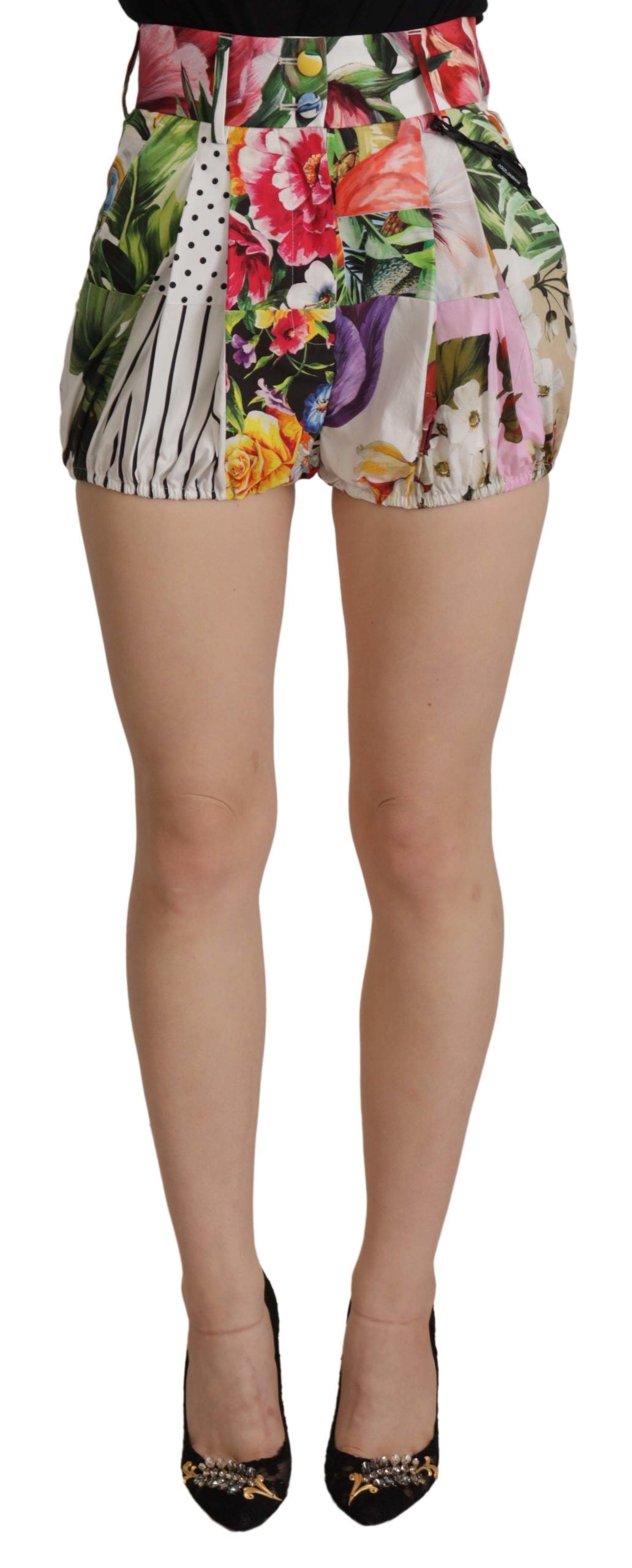 Shorts taille haute multicolores Dolce & Gabbana