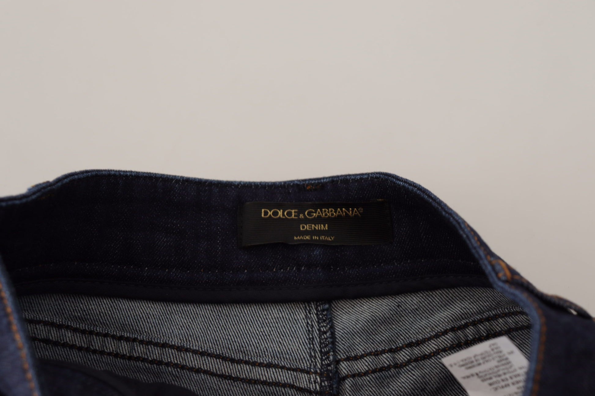 Short en jean stretch orné de cristaux Dolce & Gabbana