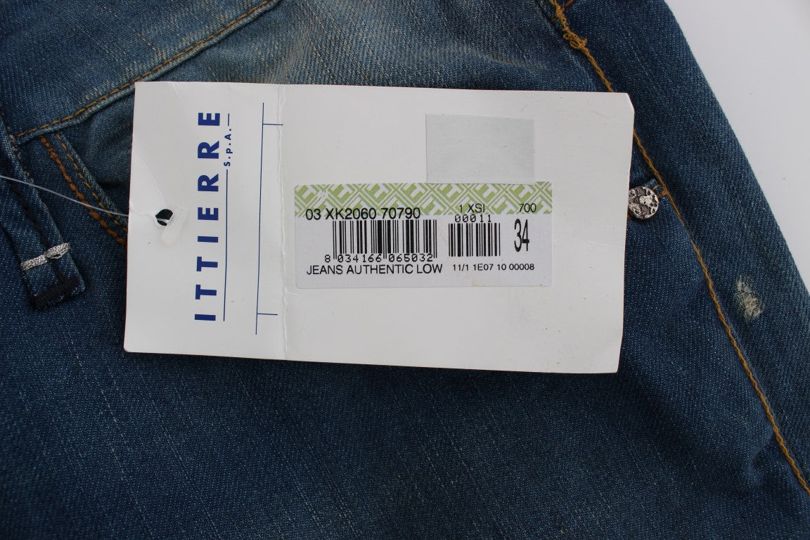 Jean délavé en coton stretch coupe ample Acht Blue