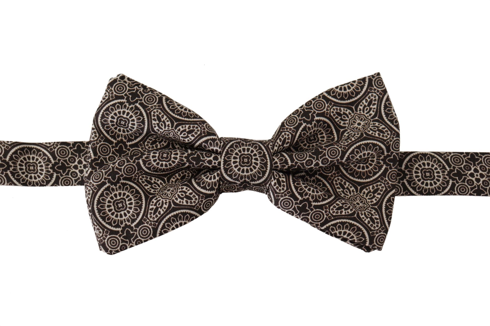 Nœud papillon réglable Dolce & Gabbana noir et blanc 100 % soie