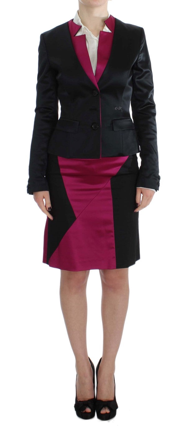 Exte Schwarz-Pink Zweiteiliger Anzugrock &amp; Blazer