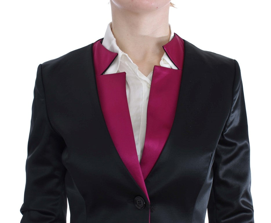 Exte Schwarz-Pink Zweiteiliger Anzugrock &amp; Blazer