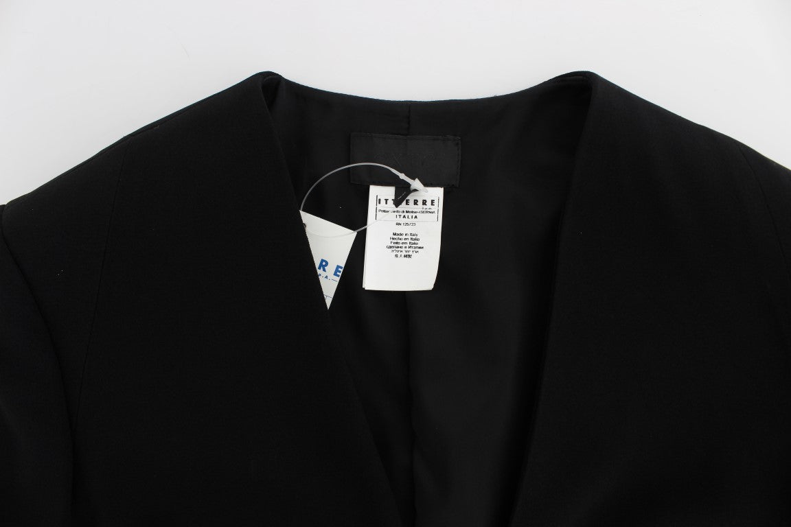 Exte Schwarz Blau Zweiteiliger Anzug Rock &amp; Blazer