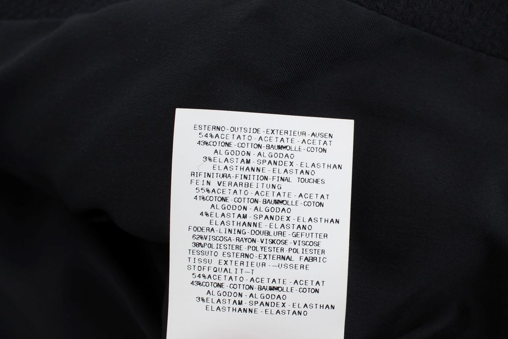 Exte – Schwarze Blazerjacke aus Baumwollstretch mit goldenen Nieten