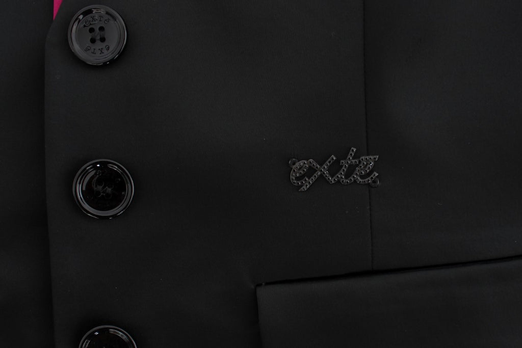 Exte Schwarz-Rosa Stretch-Blazerjacke