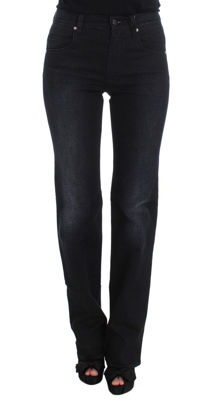 Jean bootcut slim en mélange de coton bleu Ermanno Scervino