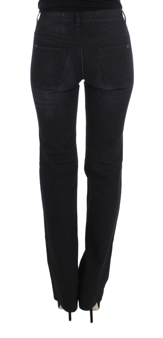 Jean bootcut slim en mélange de coton bleu Ermanno Scervino