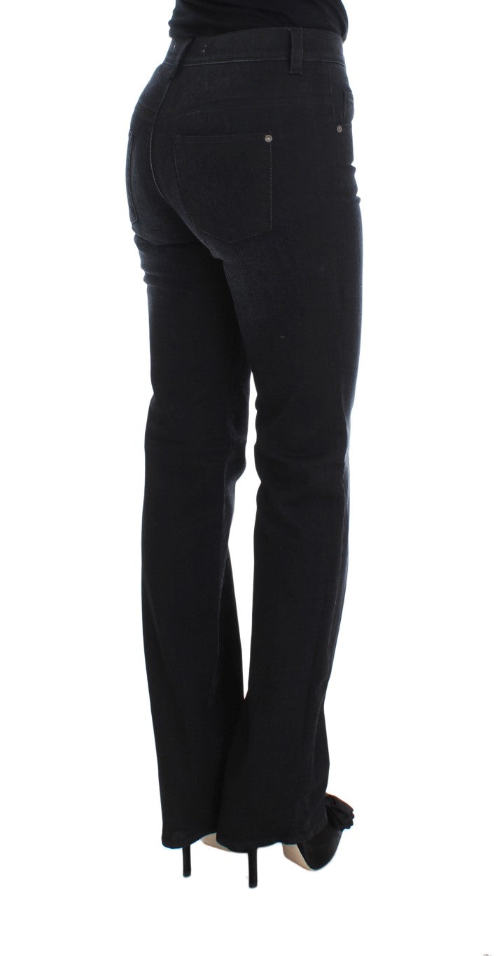 Jean bootcut slim en mélange de coton bleu Ermanno Scervino