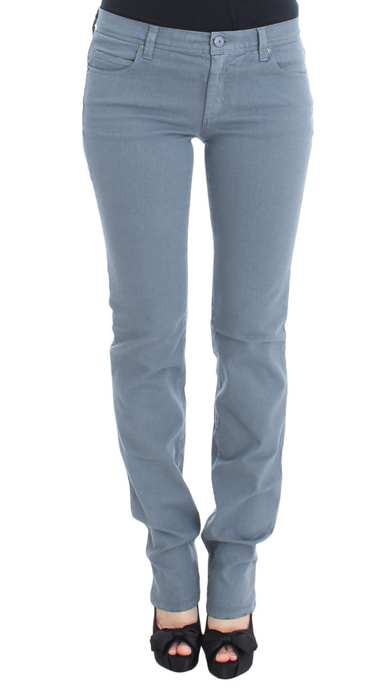 Jean bootcut slim Ermanno Scervino en coton mélangé bleu