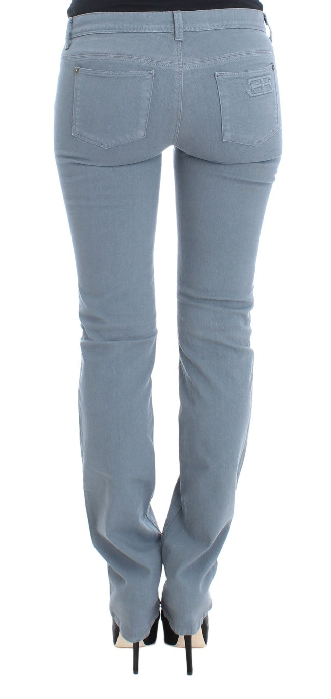 Jean bootcut slim Ermanno Scervino en coton mélangé bleu