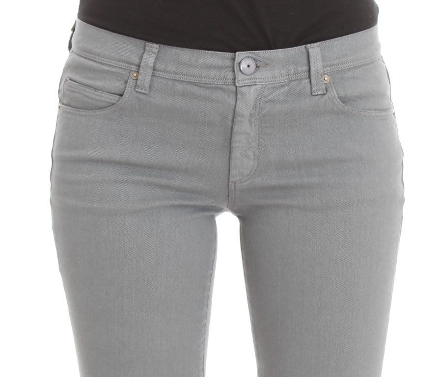Jean bootcut slim Ermanno Scervino en coton mélangé bleu