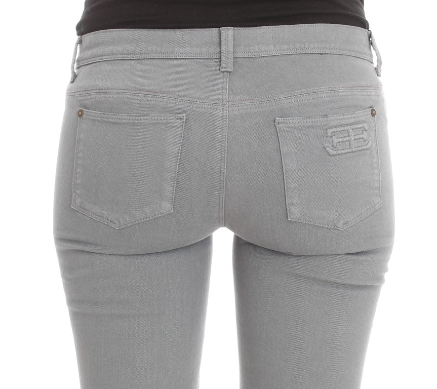 Jean bootcut slim Ermanno Scervino en coton mélangé bleu