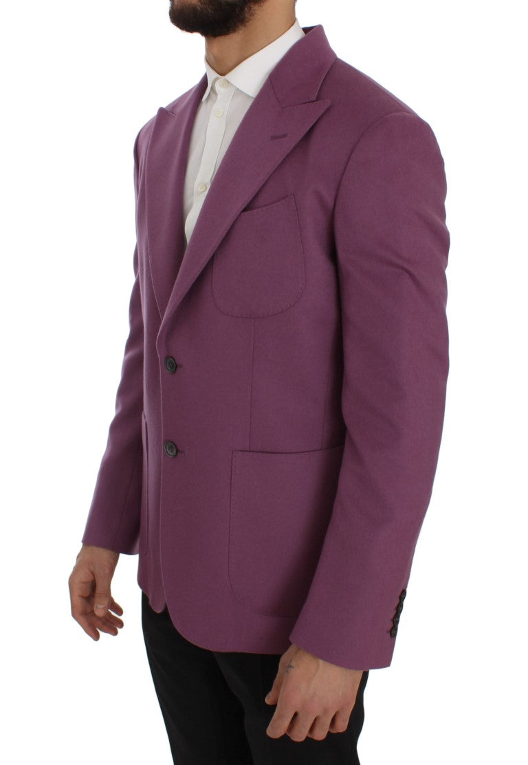 Veste Blazer Ajustée en Cachemire Violet Dolce & Gabbana