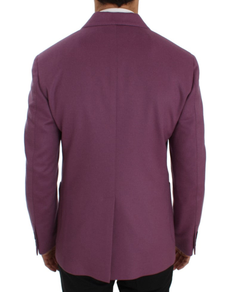 Veste Blazer Ajustée en Cachemire Violet Dolce & Gabbana