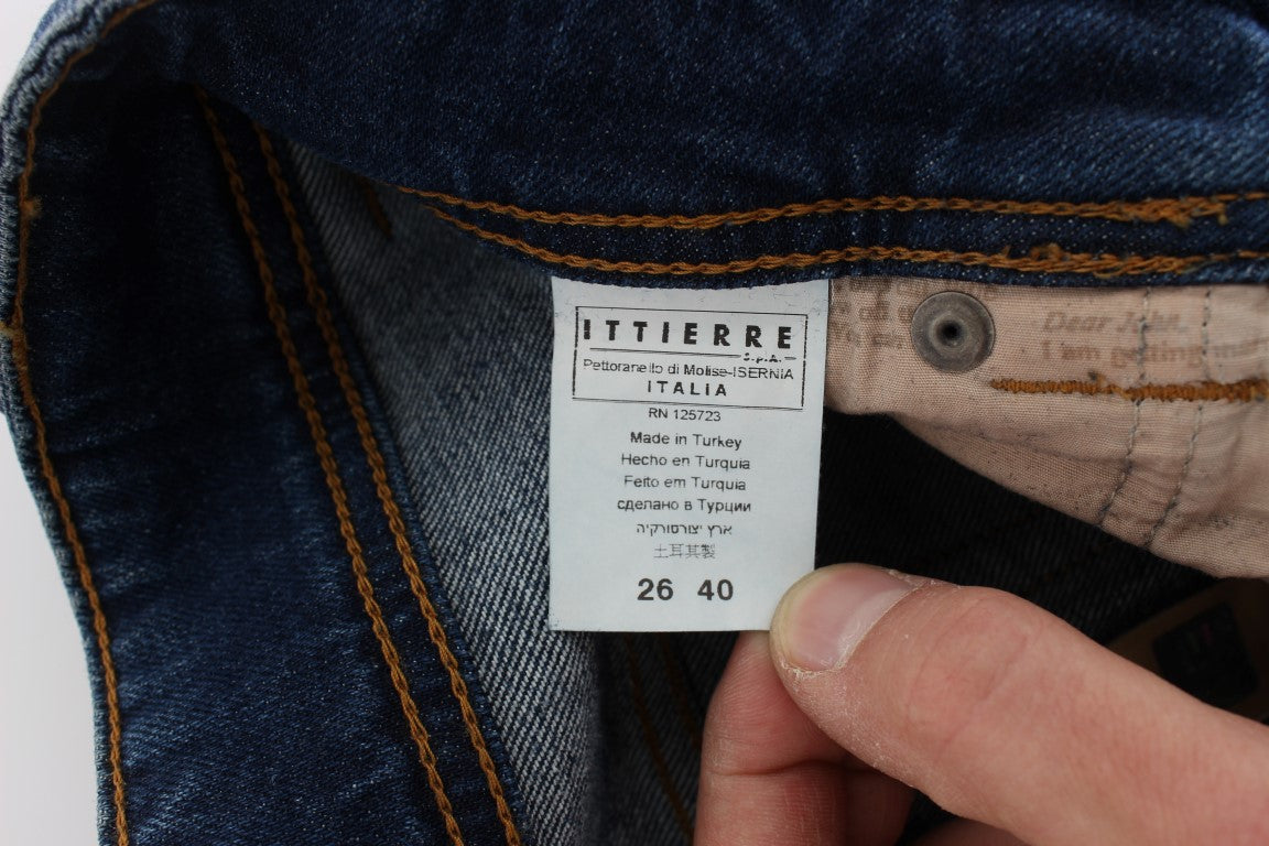 Jean bootcut John Galliano en mélange de coton délavé bleu coupe slim