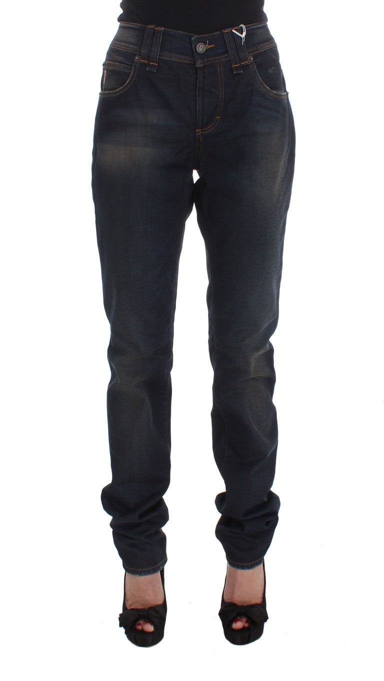Jeans Boyfriend John Galliano en mélange de coton délavé bleu