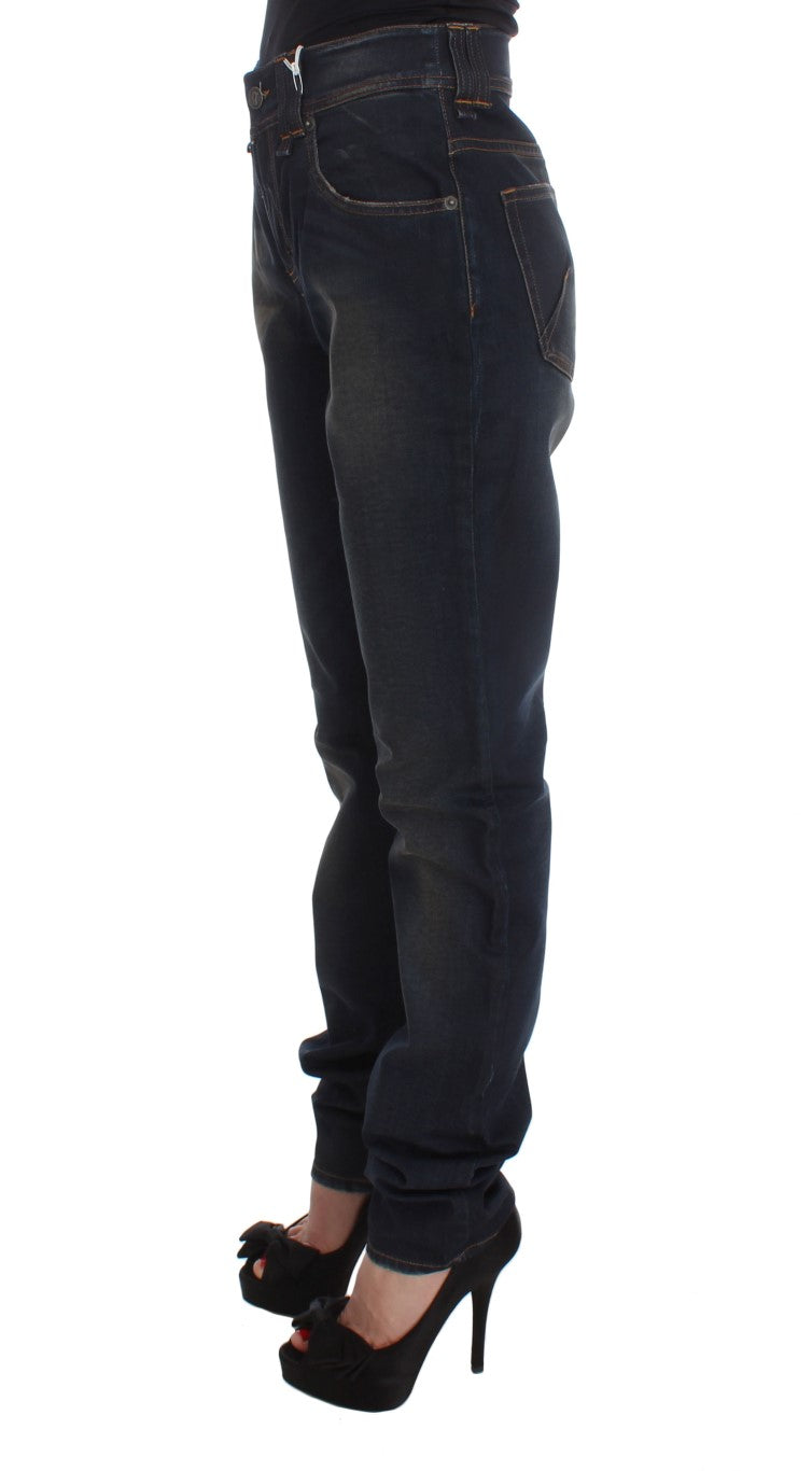 Jeans Boyfriend John Galliano en mélange de coton délavé bleu