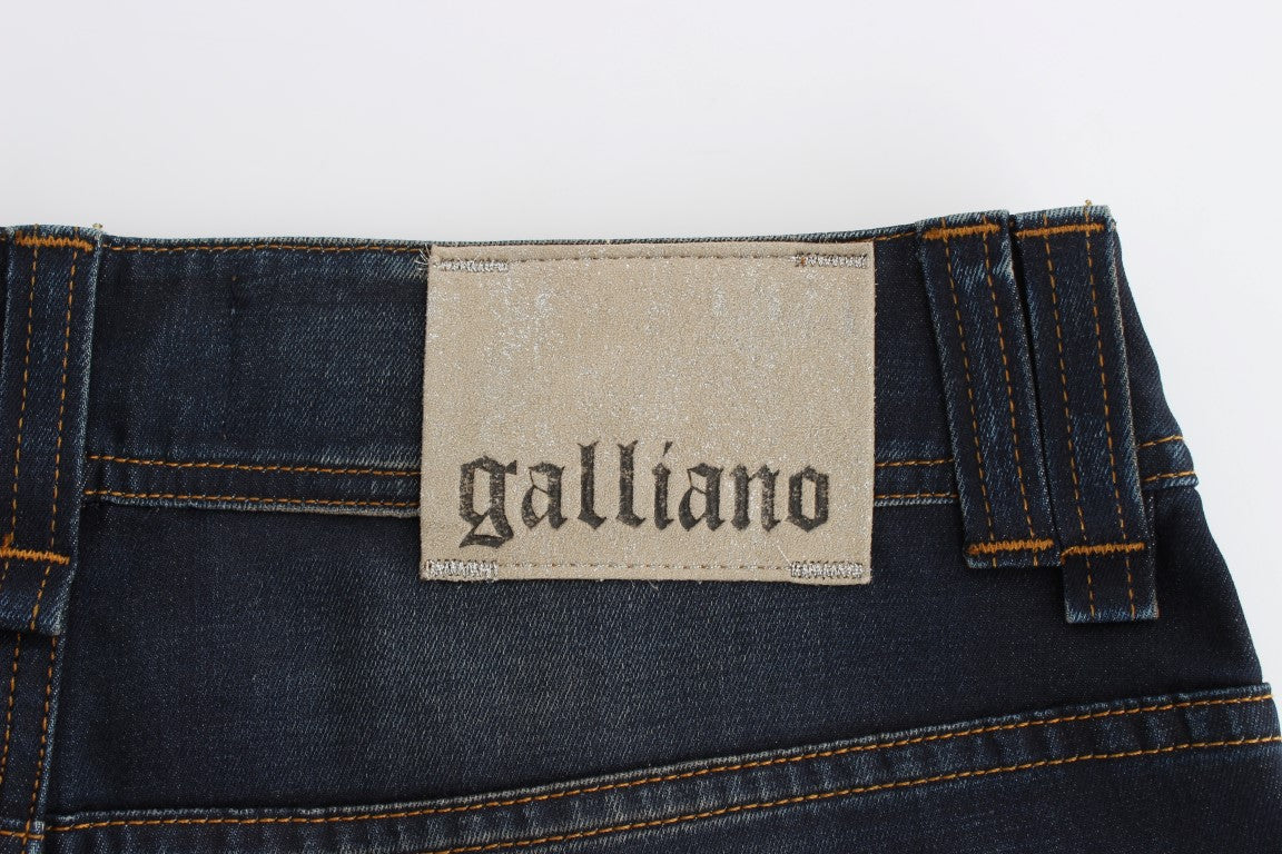 Jeans Boyfriend John Galliano en mélange de coton délavé bleu