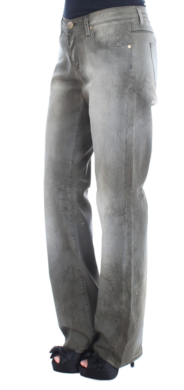 Jean Boyfriend Ample en Mélange Coton Gris Ermanno Scervino