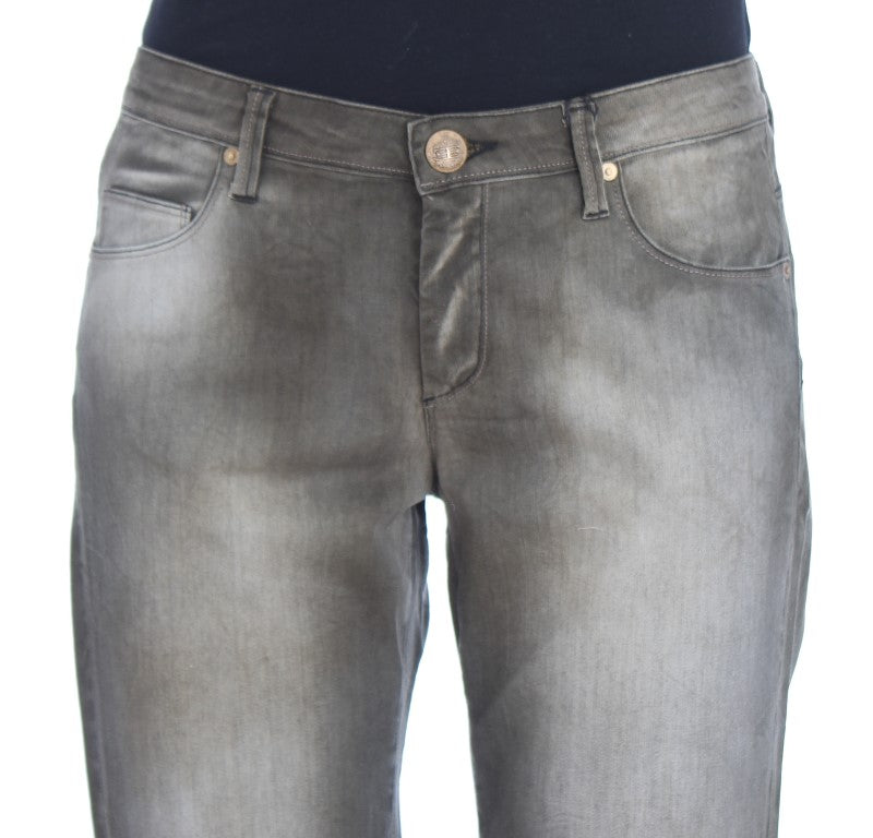 Jean Boyfriend Ample en Mélange Coton Gris Ermanno Scervino