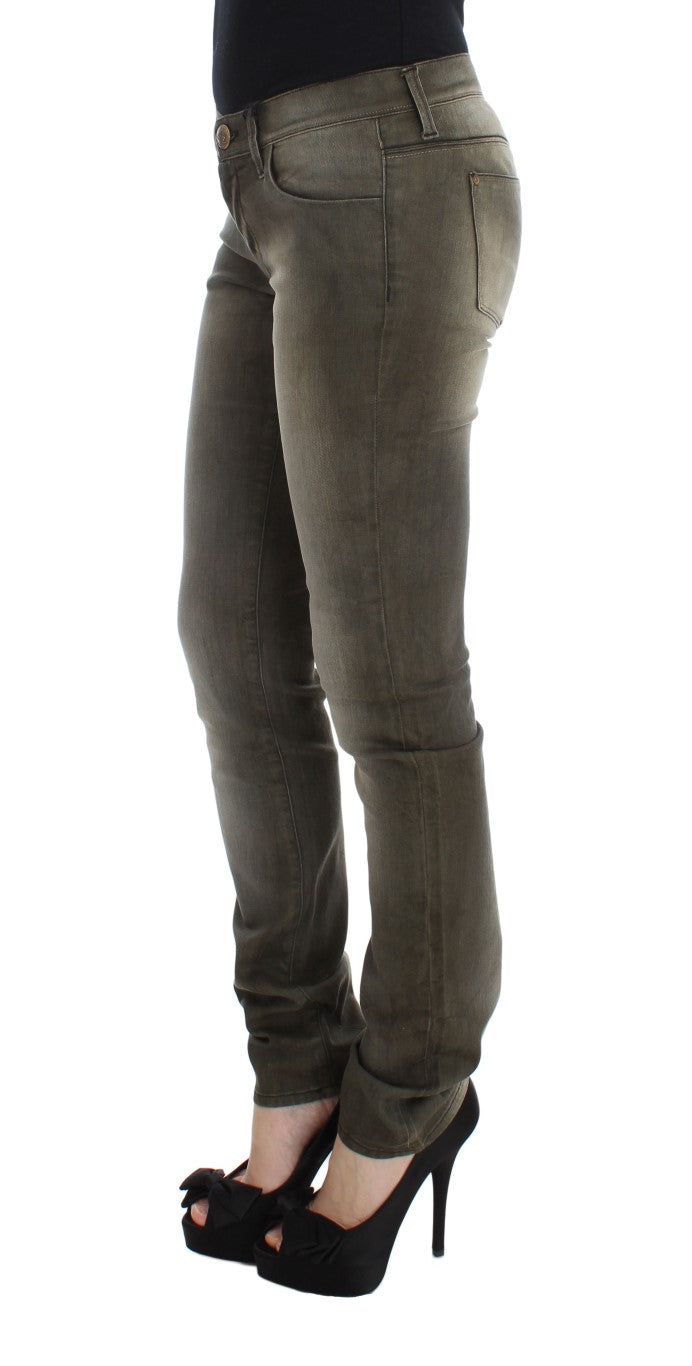 Jean slim en coton mélangé délavé gris Ermanno Scervino