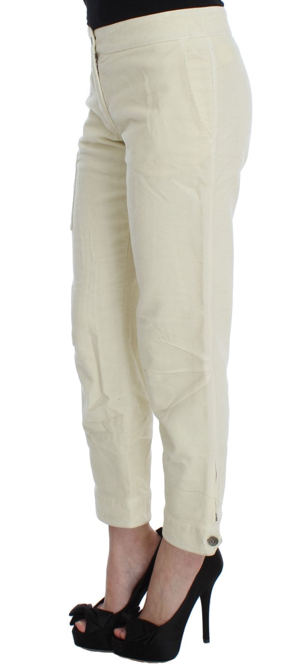 Pantacourt cargo raccourci en coton beige Ermanno Scervino