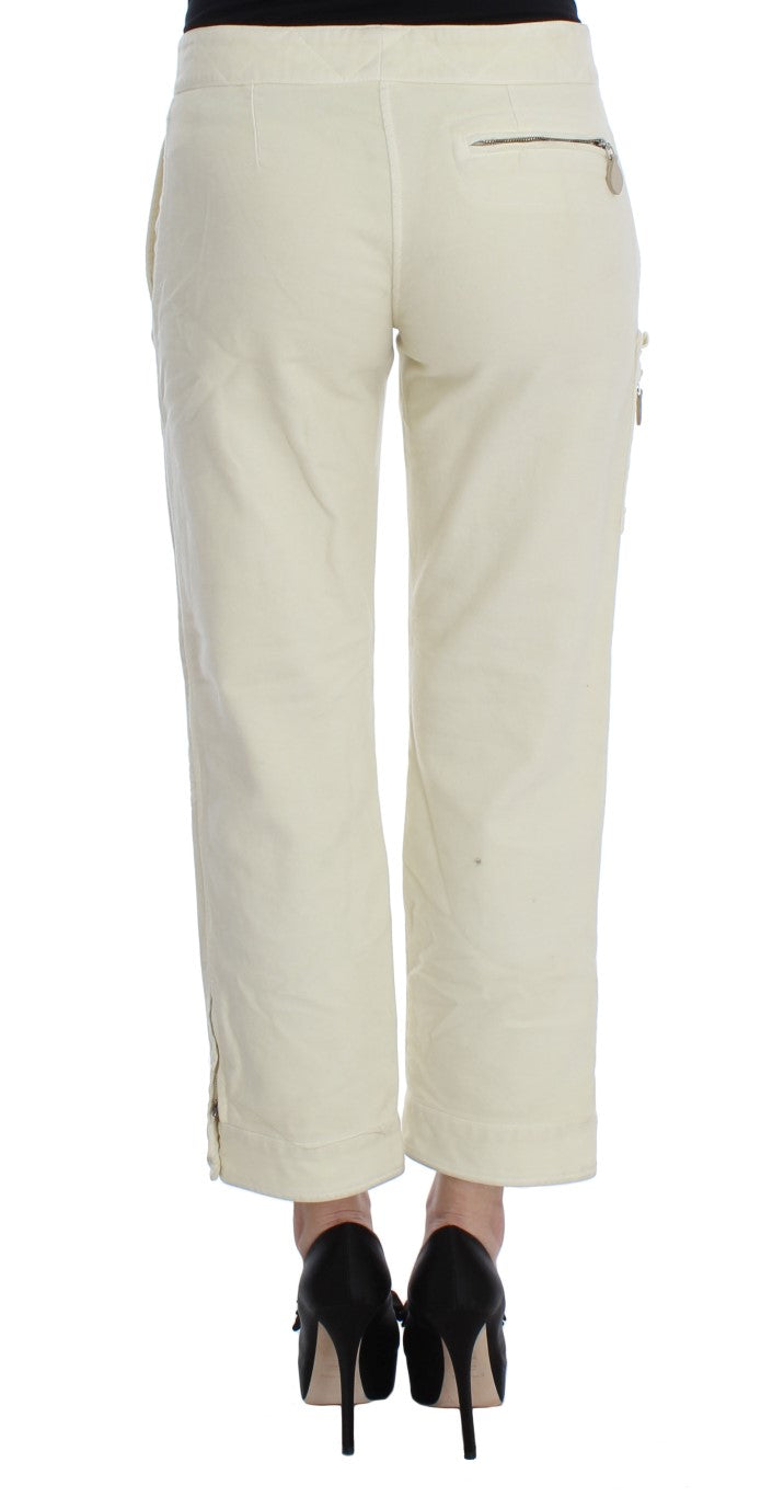 Pantacourt cargo raccourci en coton beige Ermanno Scervino