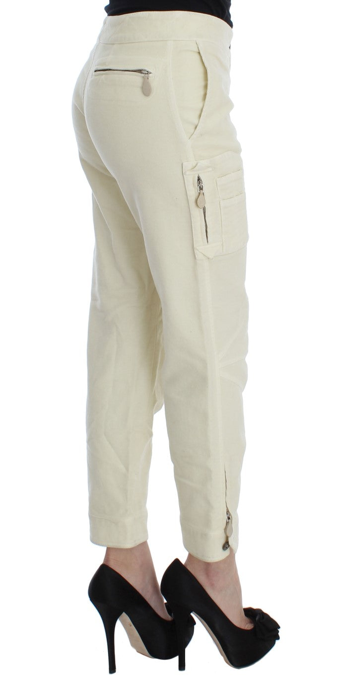 Pantacourt cargo raccourci en coton beige Ermanno Scervino