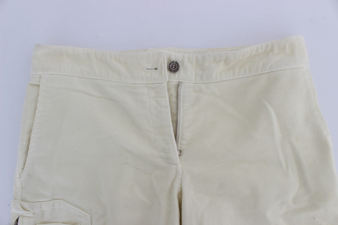 Pantacourt cargo raccourci en coton beige Ermanno Scervino