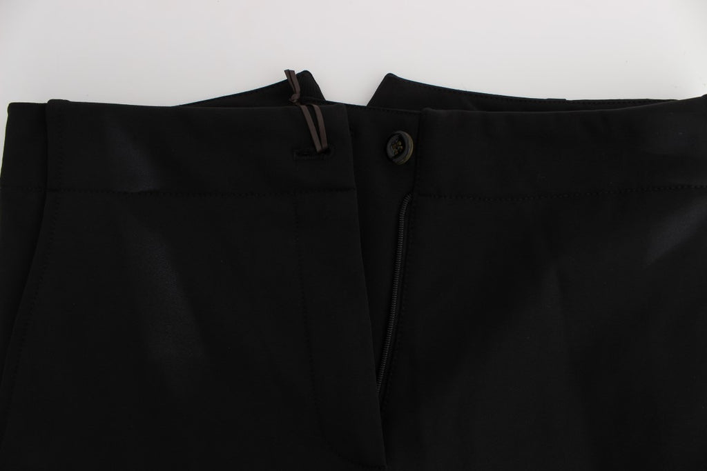 Pantacourt Capri Noir en Coton Mélangé Ermanno Scervino