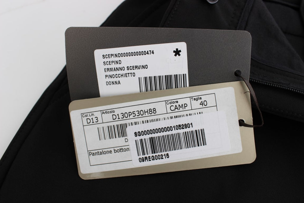 Pantacourt Capri Noir en Coton Mélangé Ermanno Scervino