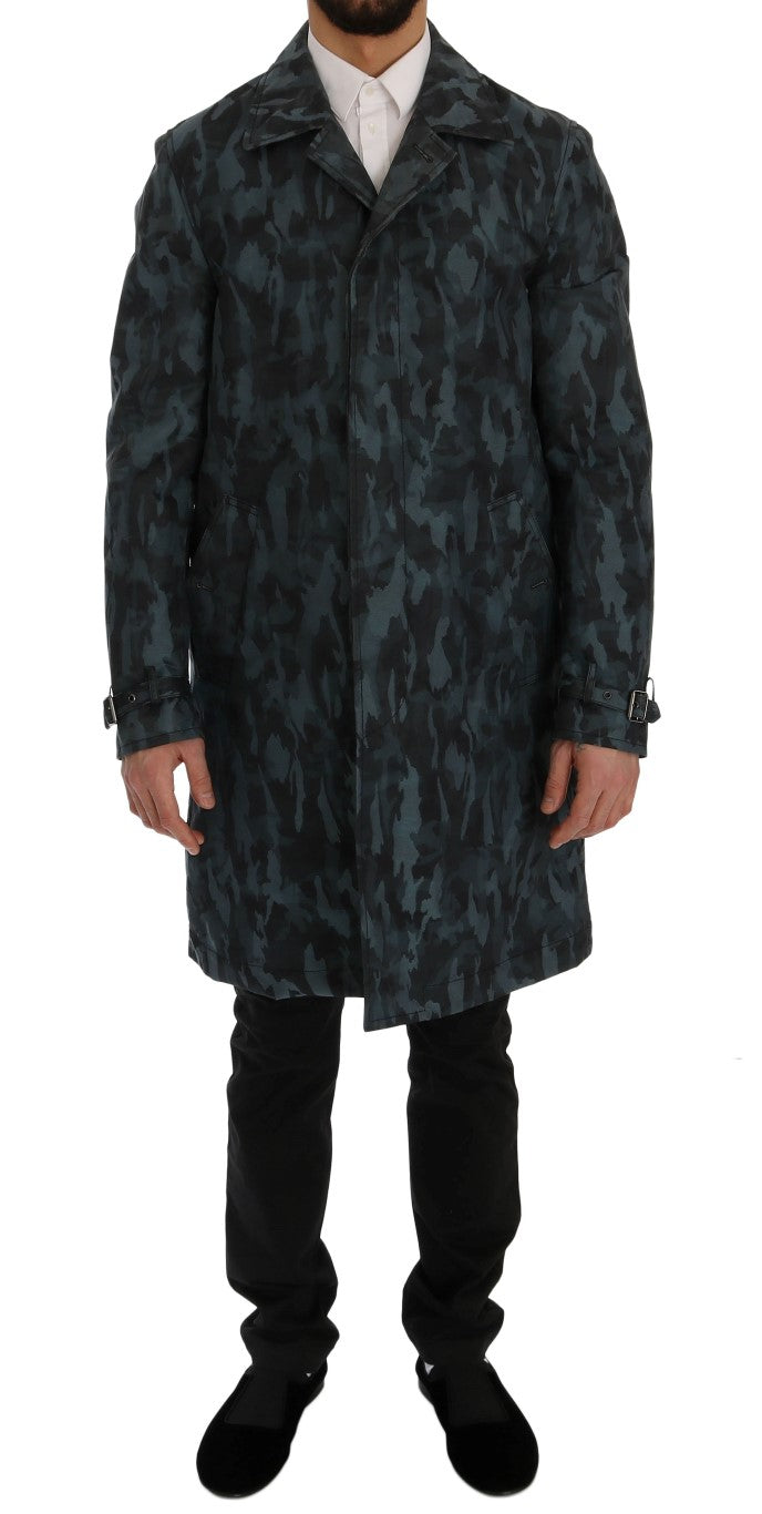 Trench-coat Dolce & Gabbana camouflage bleu
