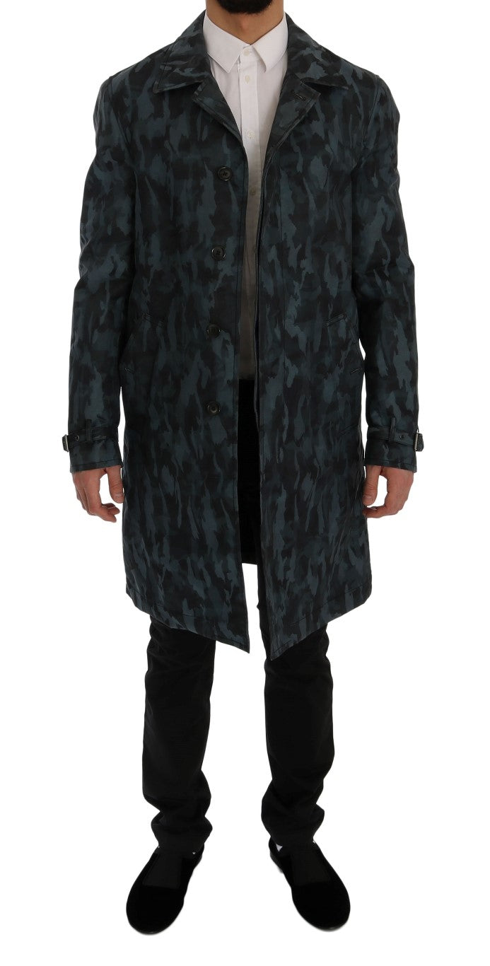 Trench-coat Dolce & Gabbana camouflage bleu
