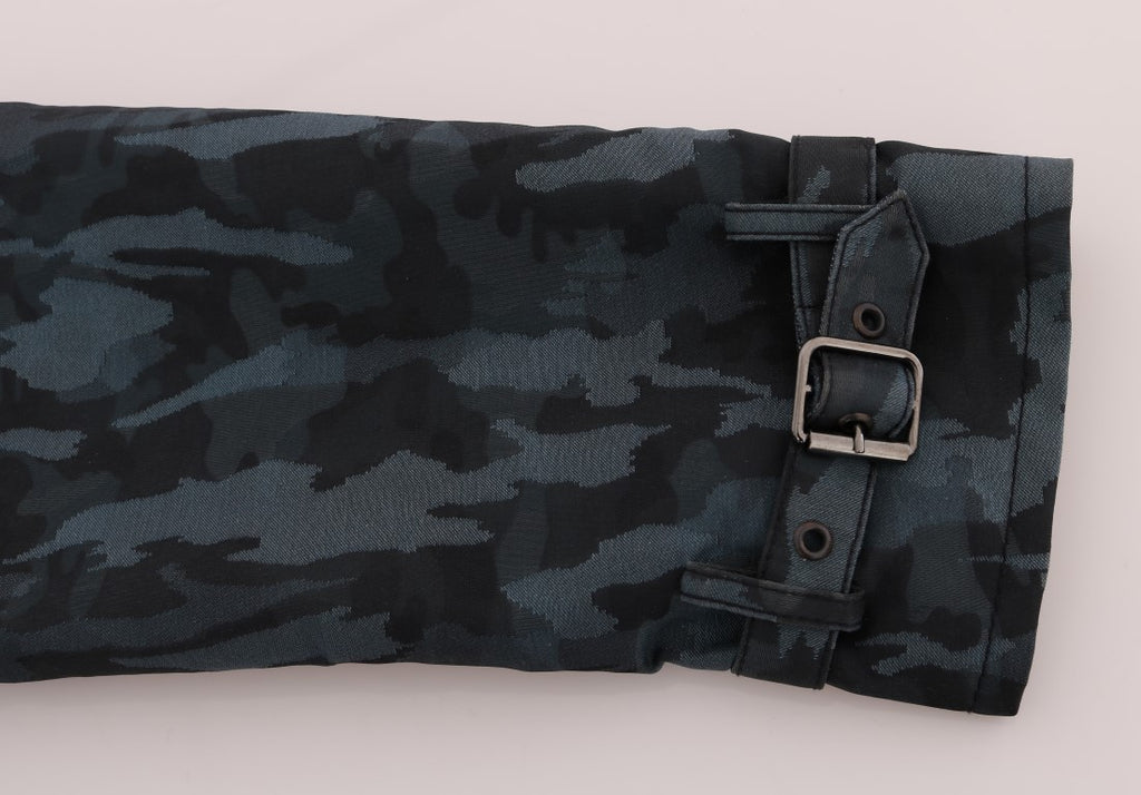 Trench-coat Dolce & Gabbana camouflage bleu