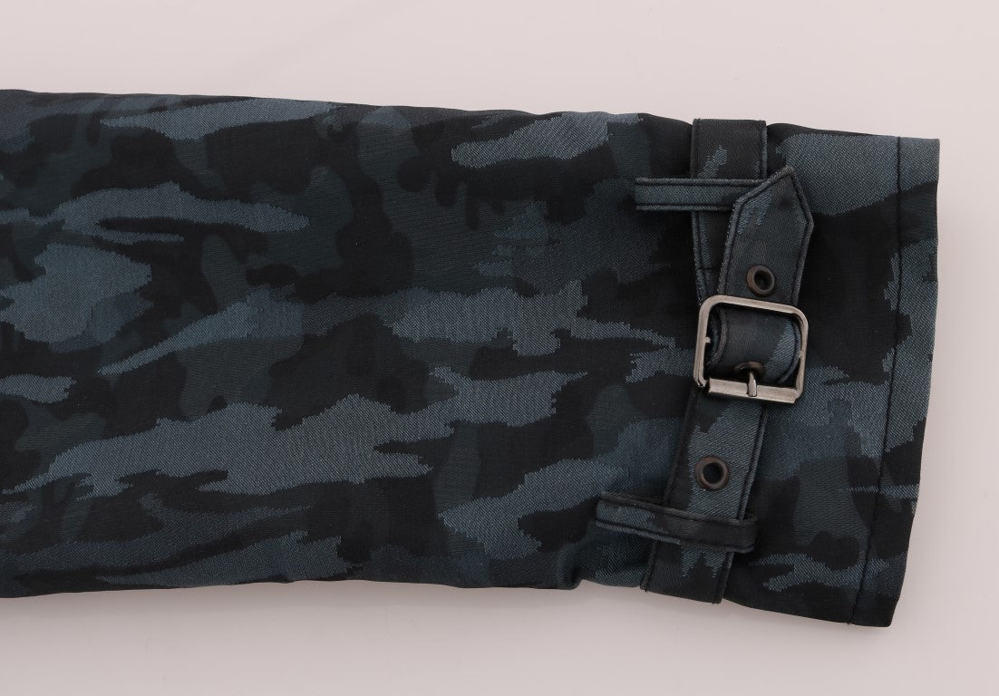 Trench-coat Dolce & Gabbana camouflage bleu